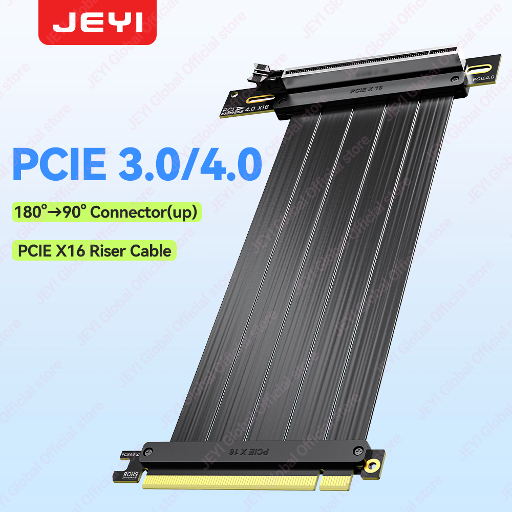 Pcie 4.0 X16 Riser Cable 90 Degree - Cable Riser JEYI PCIe 4.0 de